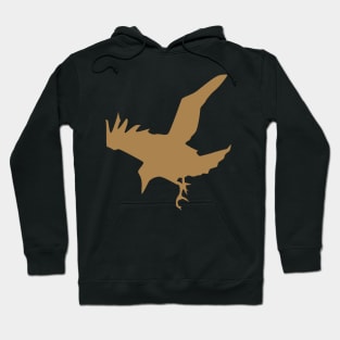 Raven or Crow In Flight Silhouette Cut Out Hoodie